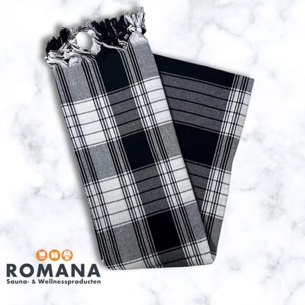 Romana Products - Hamamdoek - Classic deluxe - 95x180cm - zwart