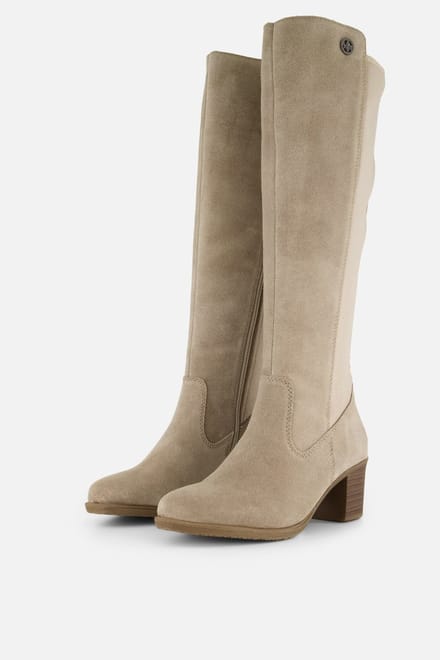Rieker Hoge laarzen beige Suede - Dames - Maat 40