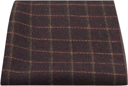 Luxe Bordeauxrode Ruit Pochet voor Heren in Tweedlook