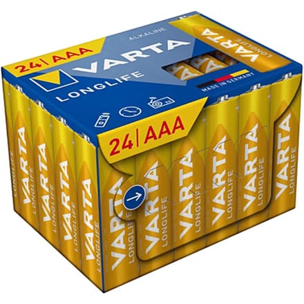 Varta VARTA Longlife AAA Cube Pack24 AAA batterij (potlood) Alkaline 1.5 V 24 stuk(s)