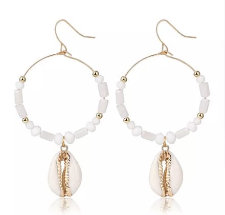 Jomide Oorhangers Shell Summer - Goudkleurig