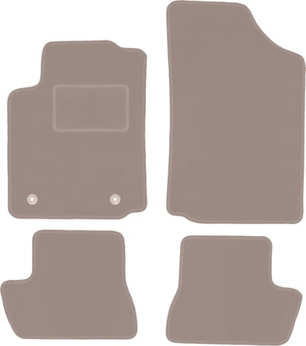 Beige veloursmatten voor: Citroen C2 hatchback (2003-2009)