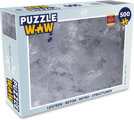 Puzzel Leisteen - Beton print - Retro - Structuren - Grijs - Rustiek - Legpuzzel - Puzzel 500 stukjes