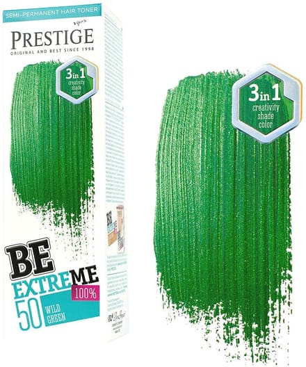 Prestige Wild Green Groene Haarverf – Semi-Permanente Haarkleuring Groen – Milde formule zonder Ammoniak, PPD en Peroxide – 100ml