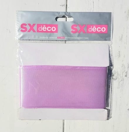 3X Breed satijnlint 7 cm x 5 meter lila - lint - satijn - lila - DIY - naaien - hobby