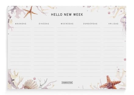Fabrikten Weekplanner Strand - A5 - Compact - 5 dagen