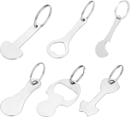 Winkelwagenontgrendeling van metaal - Set van 6 stuks - Chip - Afneembaar - Munten - Winkelwagen - Gadgets