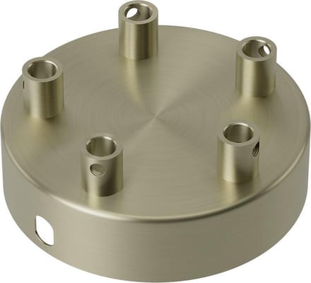 Calex plafondkap 5 snoeren - Ø10 cm - metaal - brons - rond