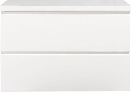 Diamond Line Callisto - Badkamermeubel / Badkamerkast - 80cm - Hoogglans Wit - Topblad - Softclose