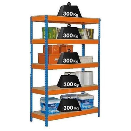 Wandmeubel simonrack Étagère Standard 5 niveaux capacité 300 kg bleu