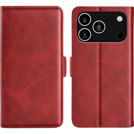 Comfycase Apple iPhone 17 Pro Bookcase Hoesje Rood