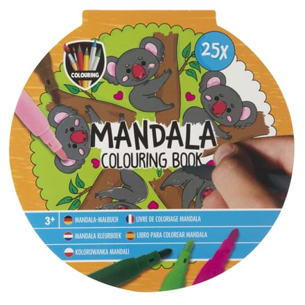 Kleurboek mandala 15 cm 25 pagina's 2 assorti