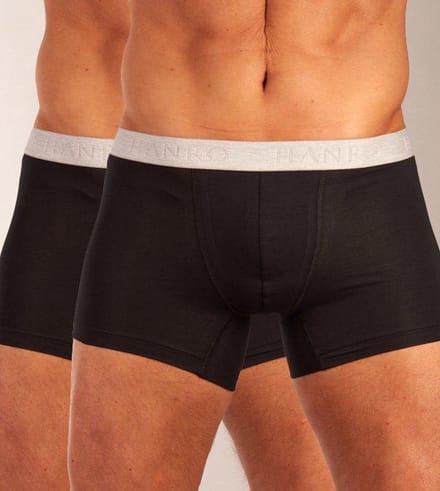 Hanro Cotton Essentials Korte short - 2 Pack Noir - 073078-0019 - L