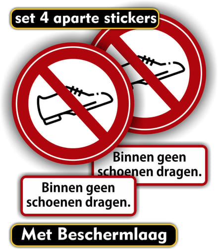 Jerma-sticker set binnen geen schoenen dragen Sticker set