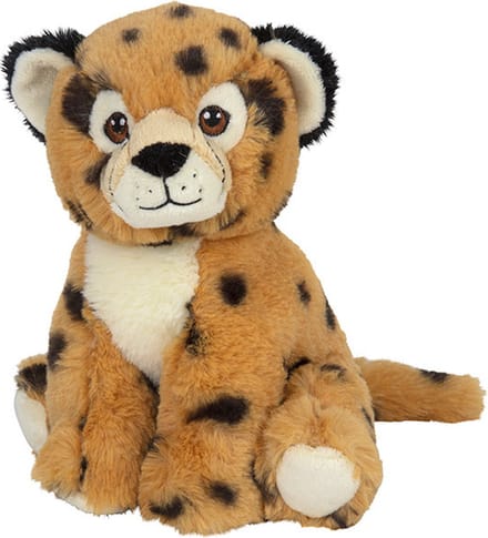 Nature Planet Pluche knuffel cheetah 19 cm - zacht - speelgoed - knuffeldier