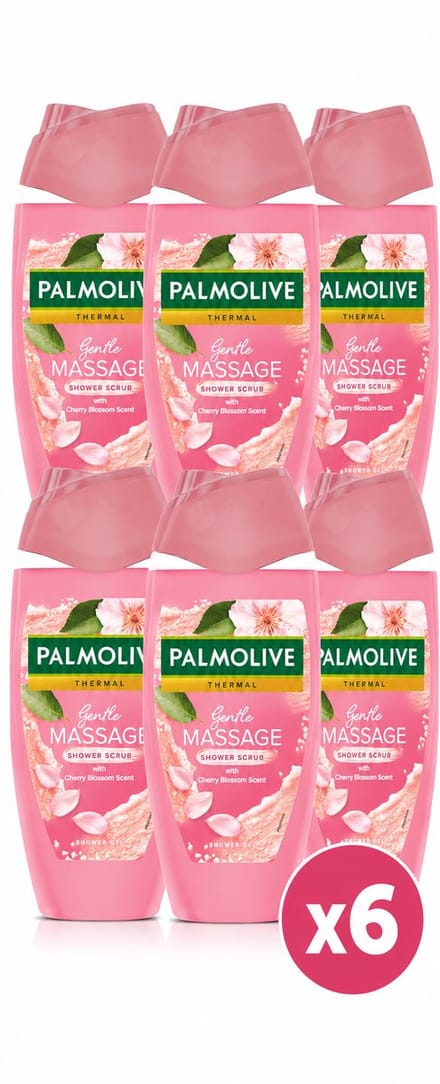 Palmolive Shower Scrub Thermal Cherry Blossom - 250 ml x6
