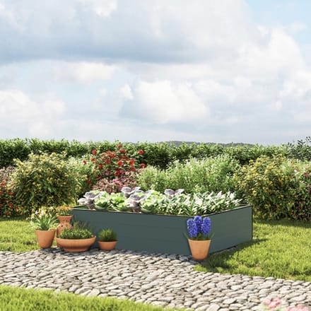 150 x 119 x 39 cm Moestuinbak Halfsize, Antraciet