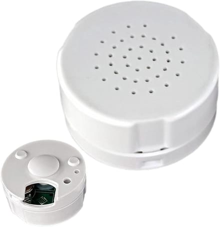 Opnameapparaat Speelgoed - Berichtenmodule Geluid - Persoonlijke Berichten - 60 Seconden Opname - 45 mm Diameter - Wit