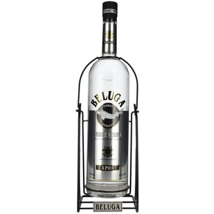 Beluga Wodka Beluga Noble Vodka EXPORT Montenegro 40% Vol. 3l met Schwenkständer