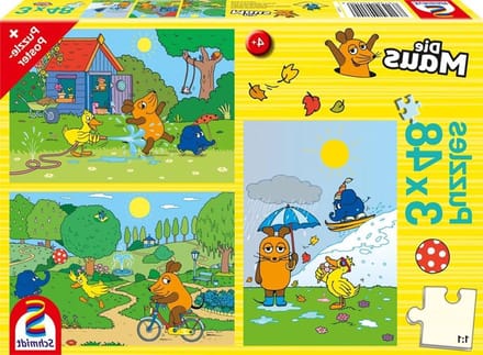 Kinderpuzzel - Legpuzzel Set - Kinderen Leren Vormen - 3 x 48 Stukjes - 263 x 178 cm - Multicolor