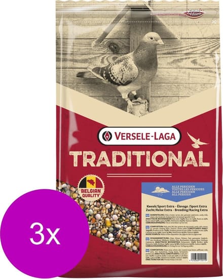 Versele-Laga Traditional Kweek/Sport Extra Duivenvoer - Duivenvoer - 3 x 5 kg