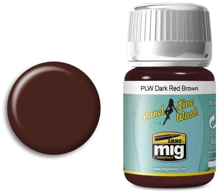 AMMO by Mig Jimenez Modelbouwdecoratie - MIG 1605 PLW Dark Red Brown Effecten potje
