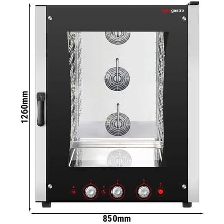 GGM Gastro Gas-Kombidämpfer - Manuell - 10x GN 1/1 oder EN 600x400 Zilver / Zwart