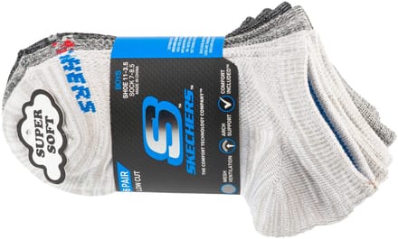 SKECHERS Heren Active Walk Sokken - Grijs, Maat S