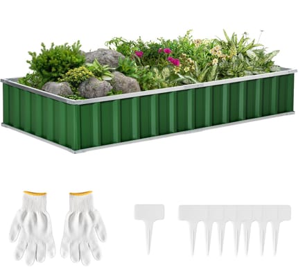 Outsunny-Tuinbed-Gegalvaniseerd staal-174x90x30cm-Groente