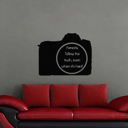 Schoolbordsticker - uitwisbare zelfklevende muurstickers - CAMERA DESIGN - 75x95cm