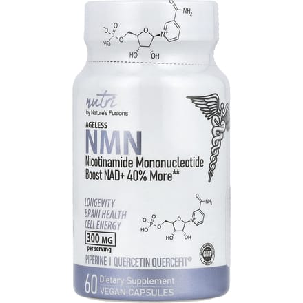 Nature's Fusions, Ageless NMN, 300 mg, 60 Veggie Capsules (150 mg per capsule)