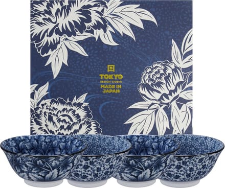 Tokyo Design Studio – Mixed Bowls – Giftset – 4 stuks – 550ml – 15 x 7 cm, 22574