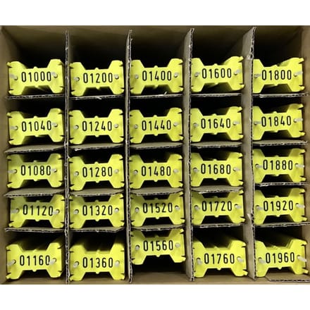 Signumat plaatjes geel zwart 1000-1999