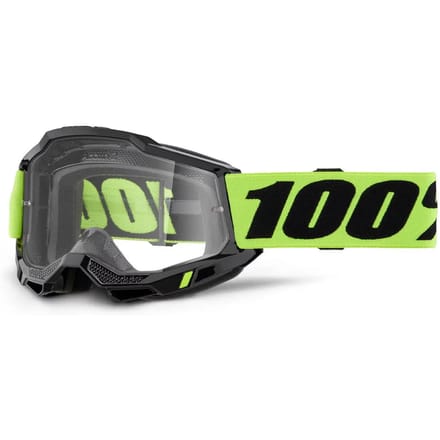 100% Accuri 2 OTG Cross Goggles - Neon Geel met Heldere Lens