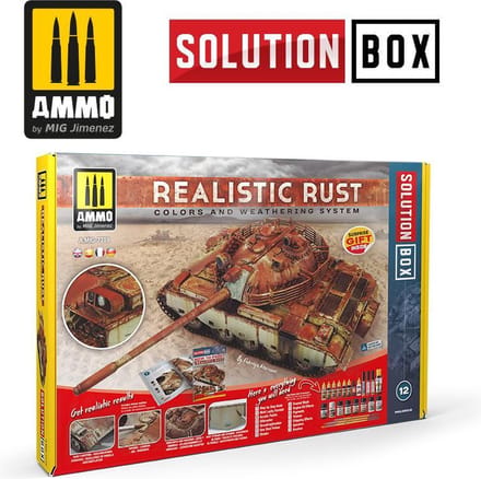 AMMO by Mig Jimenez Modelbouwdecoratie - MIG 7719 Realistic Rust - Solution Box Effecten set