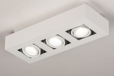 Lumidora Plafondlamp 74137 - Plafonniere - XIRAX - 3 Lichts - GU10 - Wit - Metaal - ⌀ 36 cm