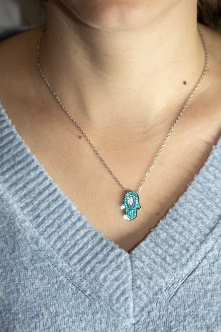 Hand Fatima Premium Stainless Steel ketting | zilverana | damesketting | collier