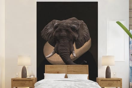 Behang - Fotobehang Oude Meesters - Olieverf - Olifant - Breedte 145 cm x hoogte 220 cm