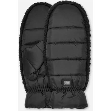 UGG® AW UGG fluff Mitten for Women in Black, Size S/M, Nylon/Recycled Materials/Polyester
