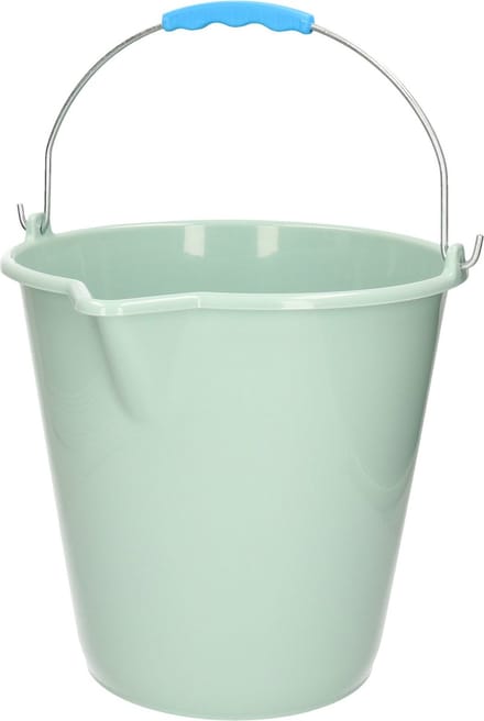 Plasticforte Emmer - met schenktuit - 12L - mintgroen - schoonmaakemmer