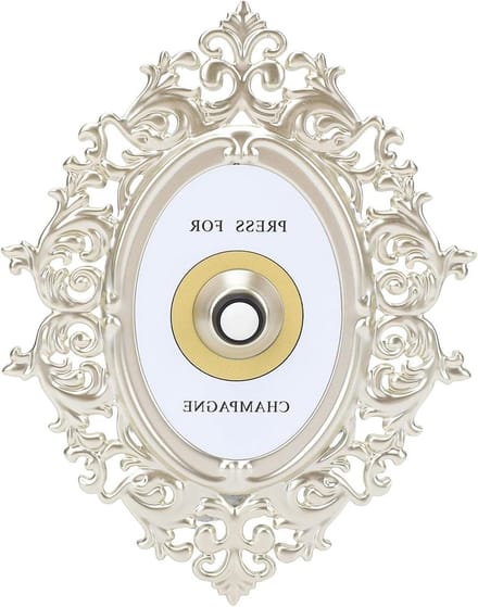 Decoratieve Metalen Deurbel in Elegante Champagneafwerking voor Thuis, Hotel en Feesten - Stijlvol, Modern, Functioneel