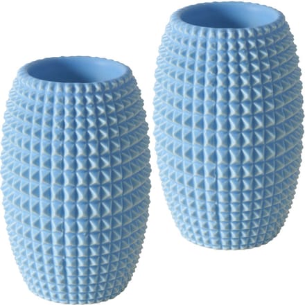 Theelicht houder keramiek Boltze lichtblauw 11 cm