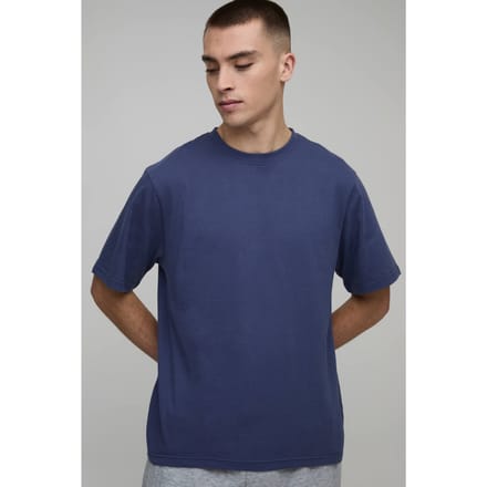 Basic Regular Fit T-shirt Met Ronde Hals | Indigo | Size XS