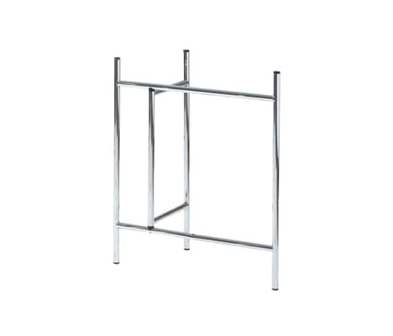 Richard Lampert Eiermann 3 Inklapbare schragen met blad - melamine wit/eiken rand - verchroomd