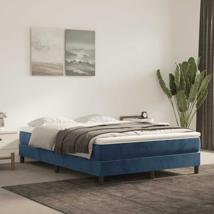 vidaXL - Pocketveringmatras - 140 - x - 220 - x - 20 - cm - Donkerblauw