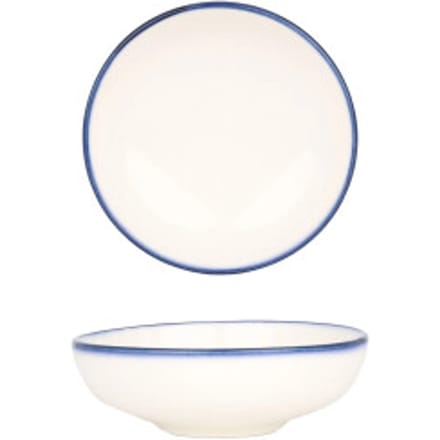 Rinart Serveerschaal - Blue Edge - Porselein - 10 cm (100cc) - set van 2