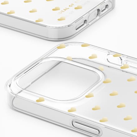iDeal of Sweden Clear Case MagSafe voor de Apple iPhone 15 Pro - Golden Hearts