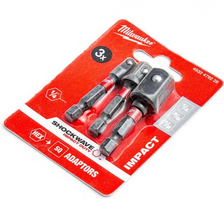 Dopsleutel Adapter Set - Dopsleutel Verloop - Klussen & Boren - Speciaal Gehard Staal - 3 Delig - Zwart