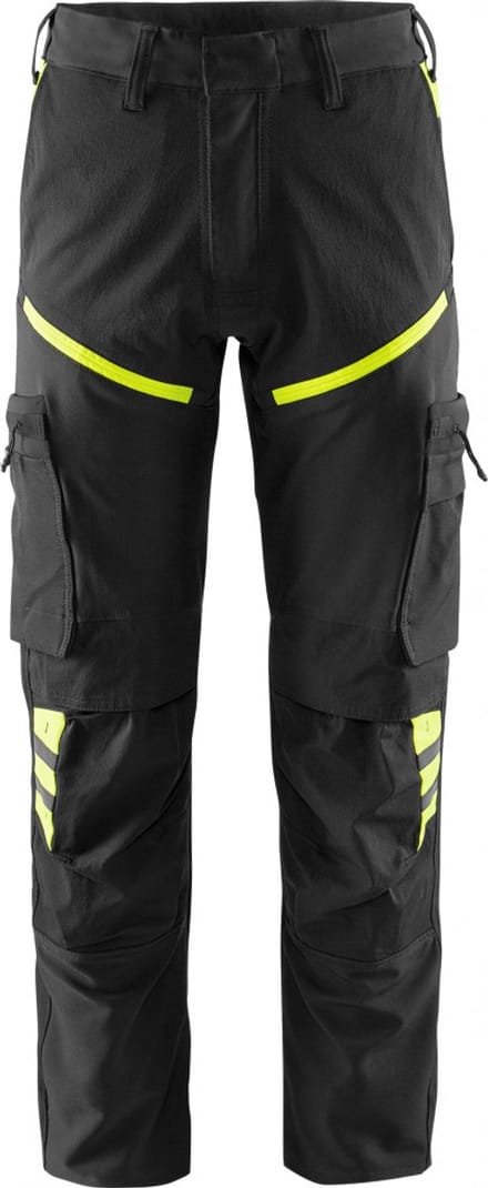 Fristads Stretch Werkbroek 2653 Lws - Zwart/hi-vis geel - D108