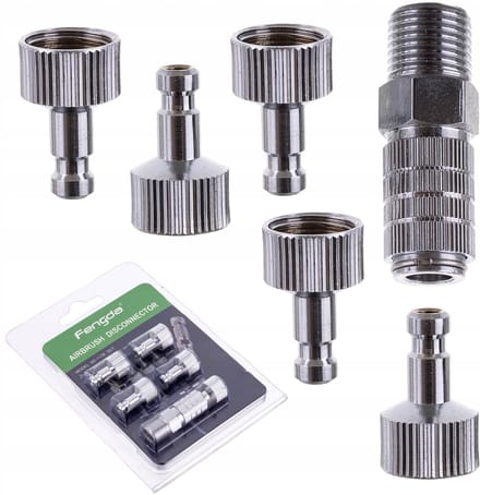 Snelkoppelingen Set voor Airbrush 6x 1/8" - Fengda